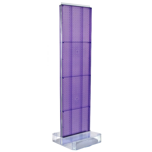 Two-Sided Pegboard Floor Display On a Square Studio Base